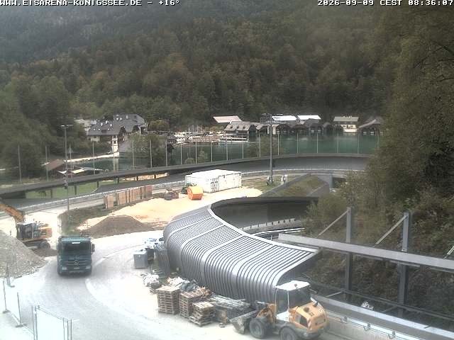 Archived image Webcam Bobsled run Koenigssee