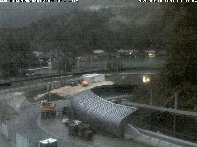 Archived image Webcam Bobsled run Koenigssee