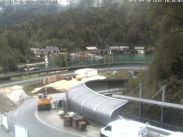Archived image Webcam Bobsled run Koenigssee