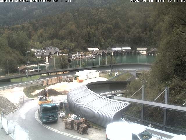 Archiv Foto Webcam Bobbahn mit Blickrichtung Königssee