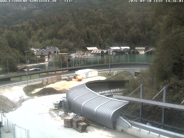 Archiv Foto Webcam Bobbahn mit Blickrichtung Königssee