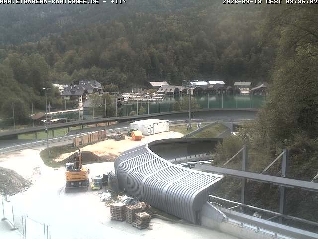 Archiv Foto Webcam Bobbahn mit Blickrichtung Königssee
