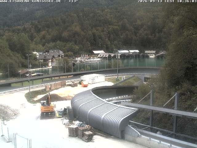 Archiv Foto Webcam Bobbahn mit Blickrichtung Königssee
