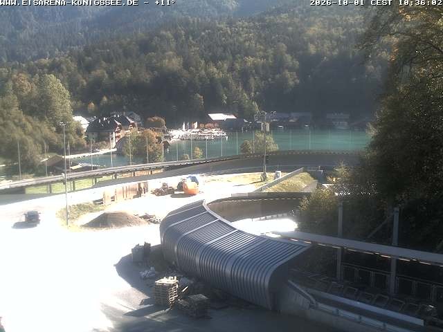 Archiv Foto Webcam Bobbahn mit Blickrichtung Königssee