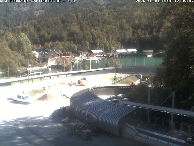 Archiv Foto Webcam Bobbahn mit Blickrichtung Königssee
