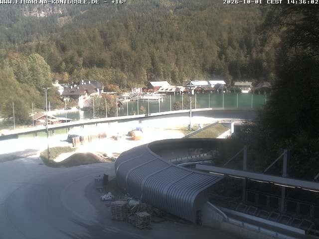 Archiv Foto Webcam Bobbahn mit Blickrichtung Königssee