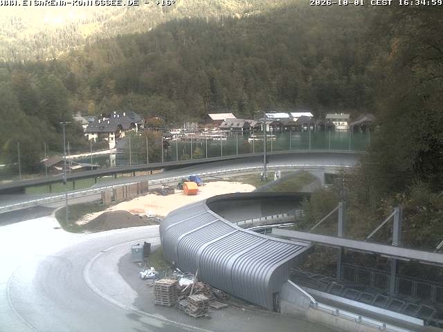 Archiv Foto Webcam Bobbahn mit Blickrichtung Königssee