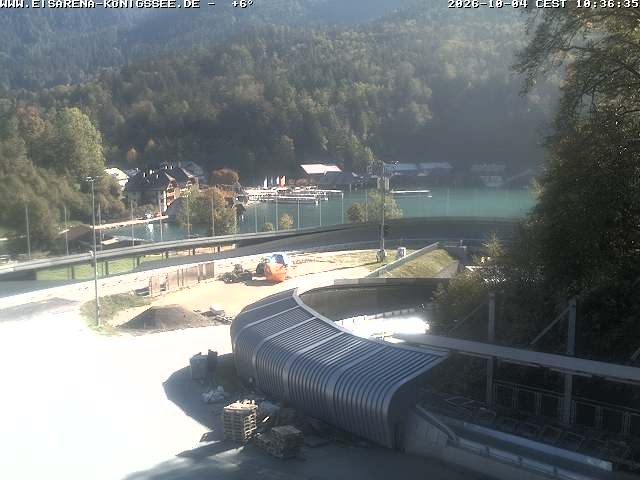 Archiv Foto Webcam Bobbahn mit Blickrichtung Königssee