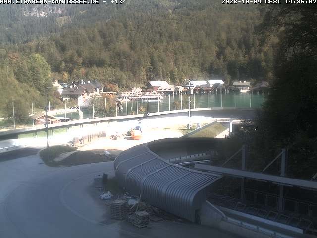 Archived image Webcam Bobsled run Koenigssee