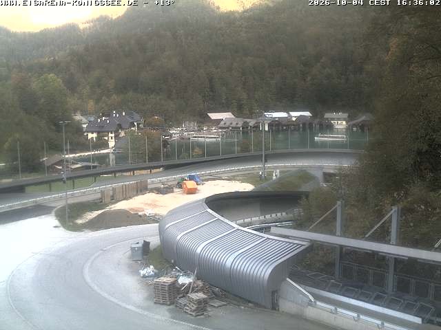Archived image Webcam Bobsled run Koenigssee