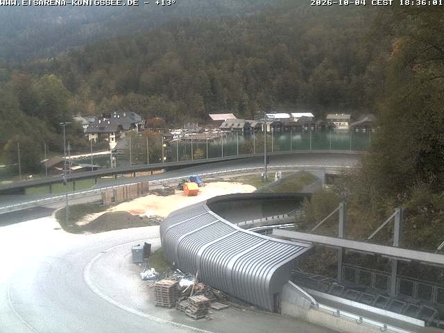 Archived image Webcam Bobsled run Koenigssee