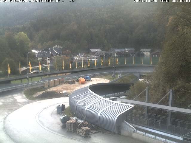 Archived image Webcam Bobsled run Koenigssee