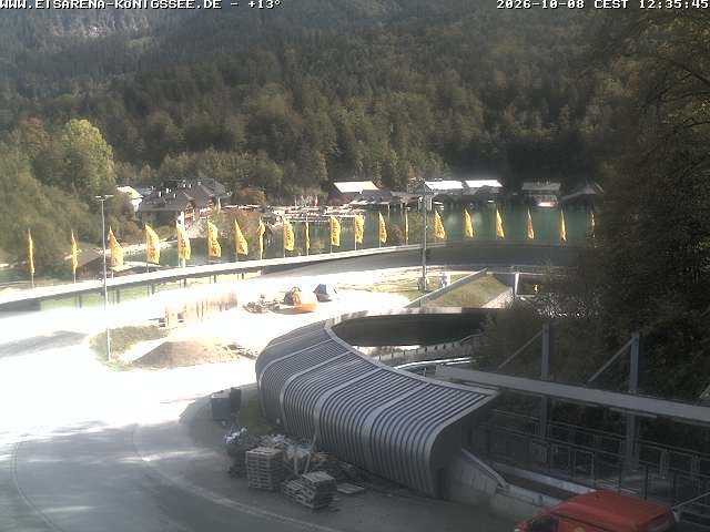 Archived image Webcam Bobsled run Koenigssee