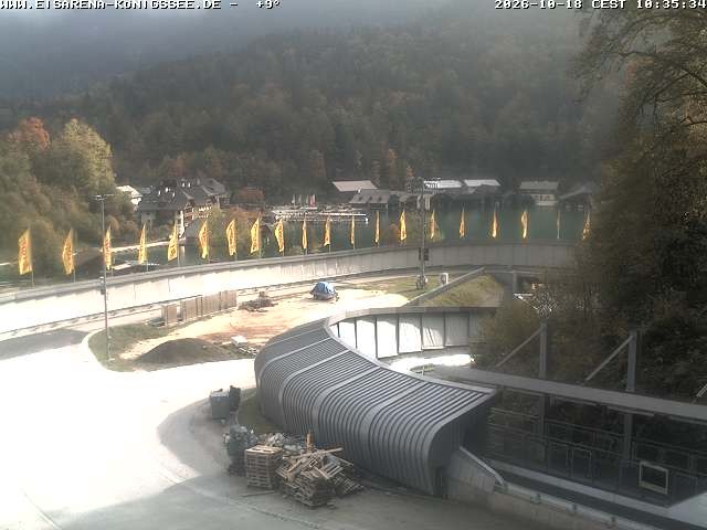 Archiv Foto Webcam Bobbahn mit Blickrichtung Königssee