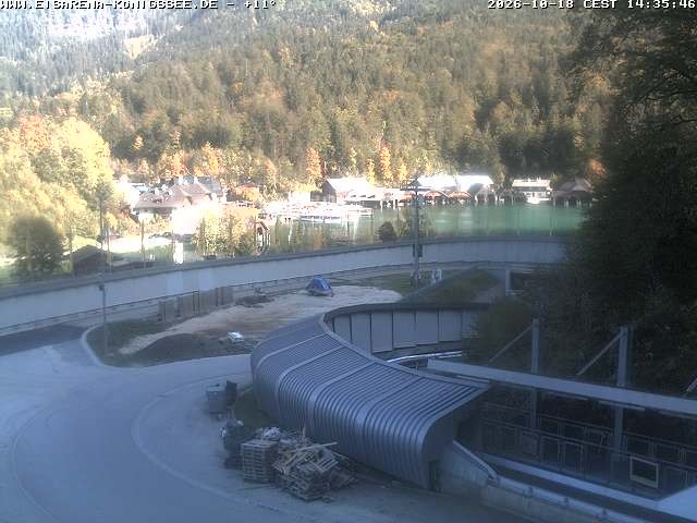 Archiv Foto Webcam Bobbahn mit Blickrichtung Königssee