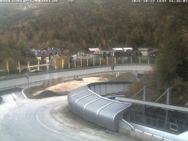 Archiv Foto Webcam Bobbahn mit Blickrichtung Königssee