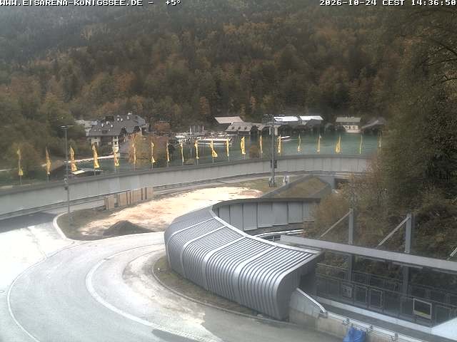Archiv Foto Webcam Bobbahn mit Blickrichtung Königssee