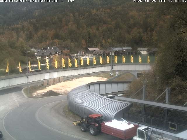 Archiv Foto Webcam Bobbahn mit Blickrichtung Königssee