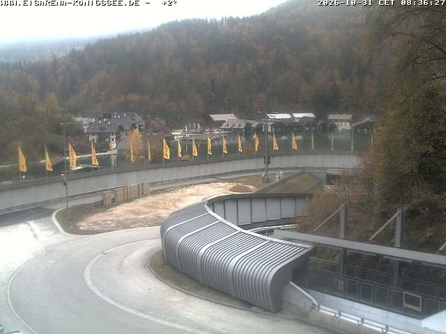 Archived image Webcam Bobsled run Koenigssee