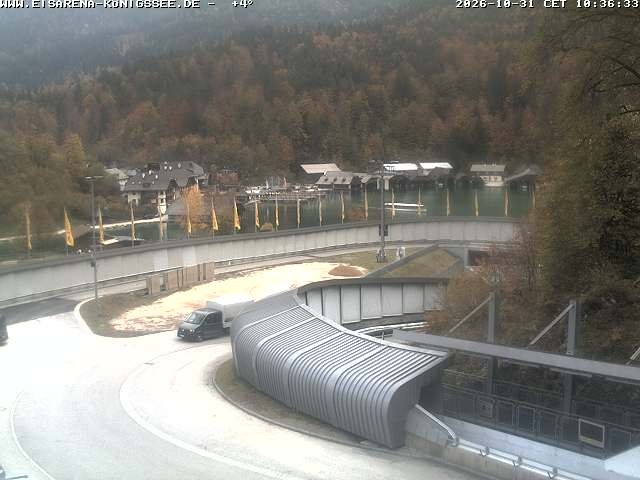 Archiv Foto Webcam Bobbahn mit Blickrichtung Königssee