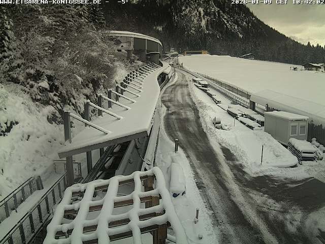 Archived image Webcam West view bob run Koenigsee