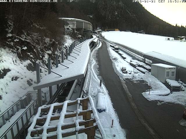 Archiv Foto Webcam Westblick Bobbahn Königssee