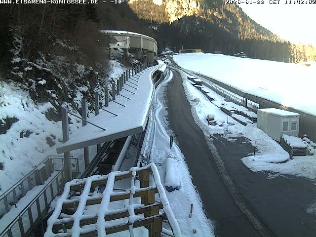 Archiv Foto Webcam Westblick Bobbahn Königssee