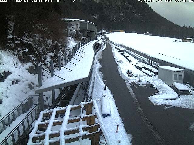 Archiv Foto Webcam Westblick Bobbahn Königssee