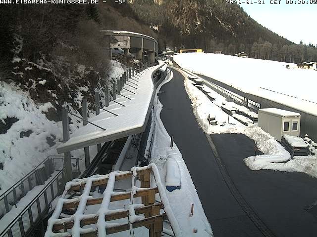 Archiv Foto Webcam Westblick Bobbahn Königssee