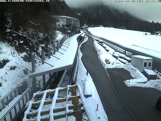 Archiv Foto Webcam Westblick Bobbahn Königssee