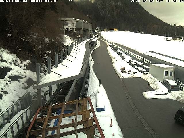 Archiv Foto Webcam Westblick Bobbahn Königssee