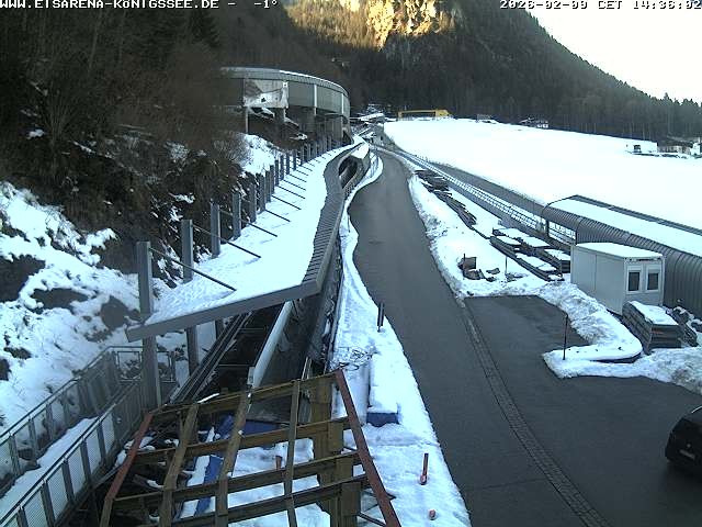 Archiv Foto Webcam Westblick Bobbahn Königssee