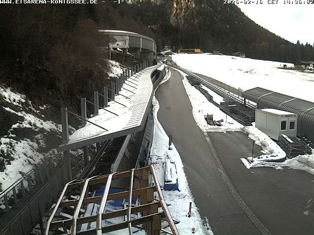 Archiv Foto Webcam Westblick Bobbahn Königssee