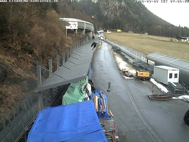 Archiv Foto Webcam Westblick Bobbahn Königssee