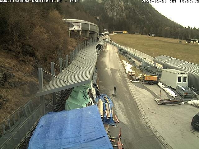 Archiv Foto Webcam Westblick Bobbahn Königssee