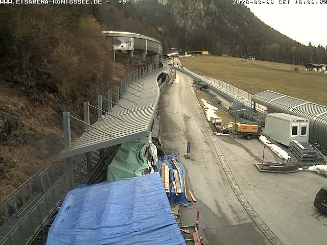 Archiv Foto Webcam Westblick Bobbahn Königssee