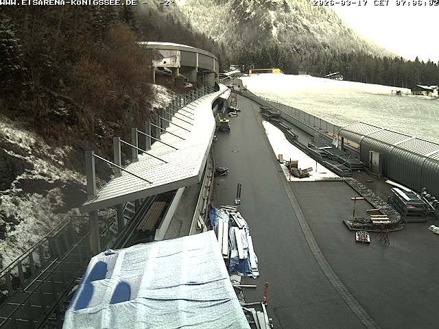 Archiv Foto Webcam Westblick Bobbahn Königssee