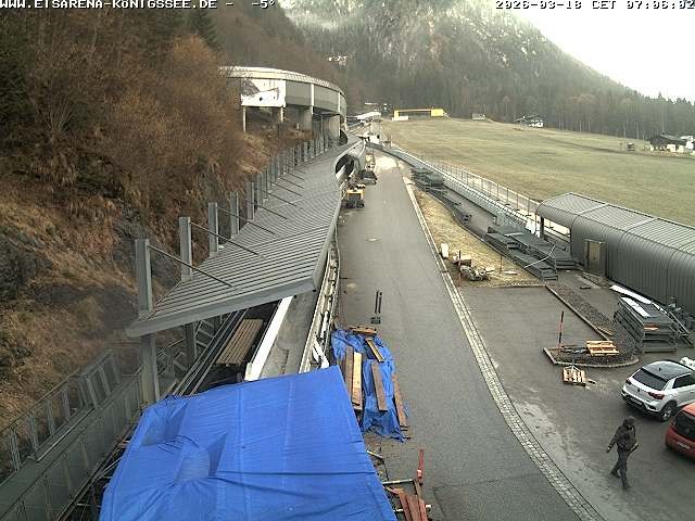 Archiv Foto Webcam Westblick Bobbahn Königssee