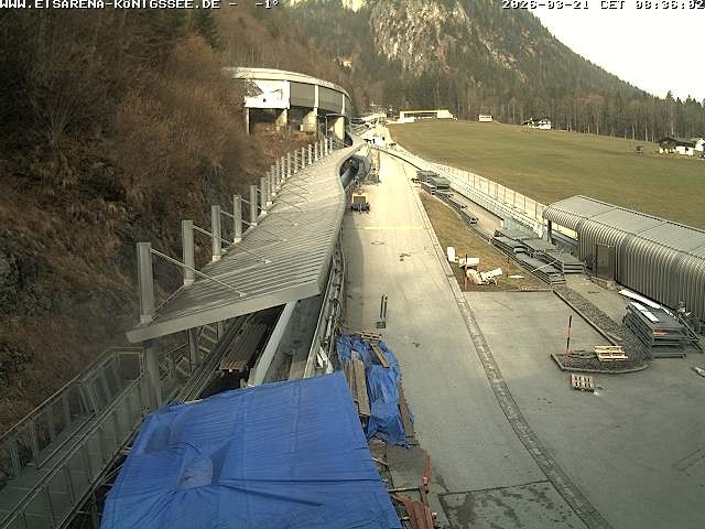 Archiv Foto Webcam Westblick Bobbahn Königssee