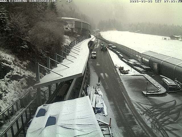 Archiv Foto Webcam Westblick Bobbahn Königssee