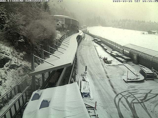 Archiv Foto Webcam Westblick Bobbahn Königssee