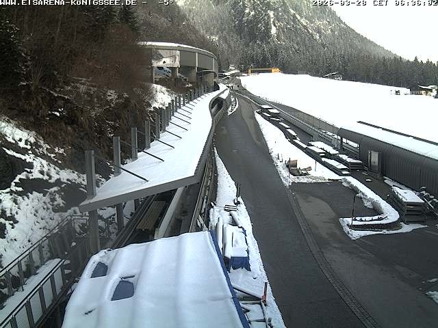 Archiv Foto Webcam Westblick Bobbahn Königssee