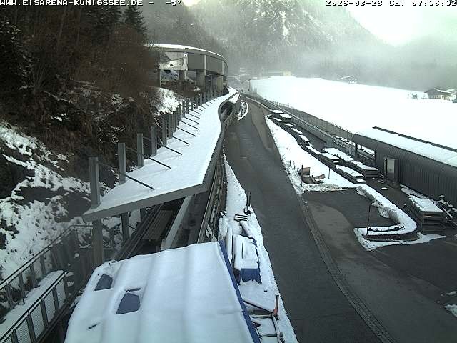 Archiv Foto Webcam Westblick Bobbahn Königssee