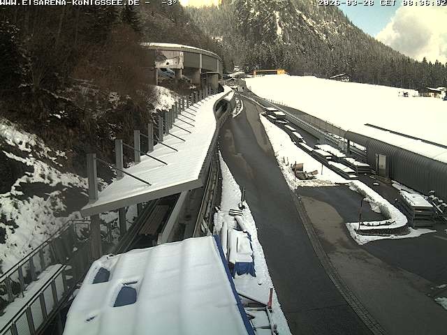 Archiv Foto Webcam Westblick Bobbahn Königssee