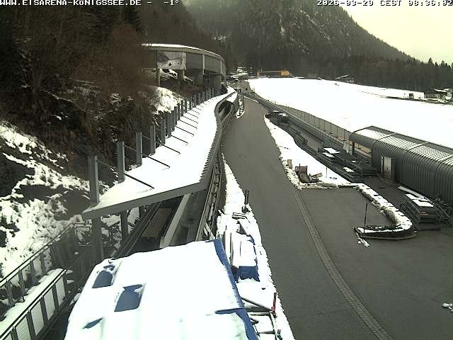 Archiv Foto Webcam Westblick Bobbahn Königssee