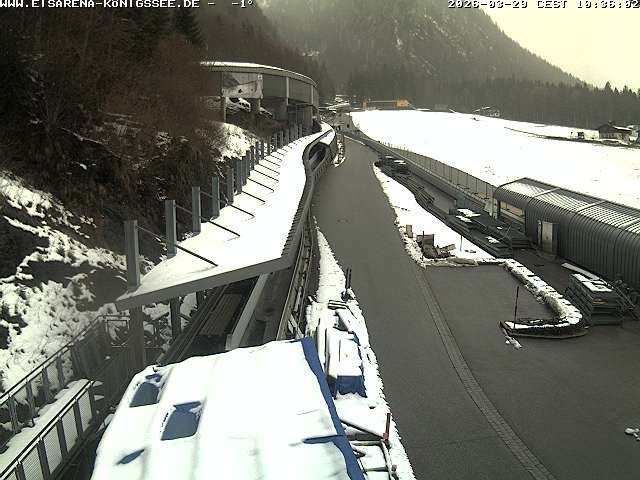Archiv Foto Webcam Westblick Bobbahn Königssee