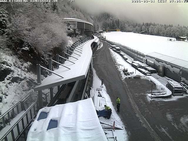 Archiv Foto Webcam Westblick Bobbahn Königssee