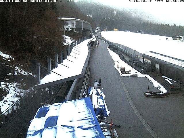 Archiv Foto Webcam Westblick Bobbahn Königssee