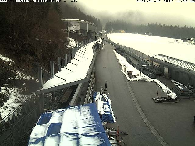 Archiv Foto Webcam Westblick Bobbahn Königssee