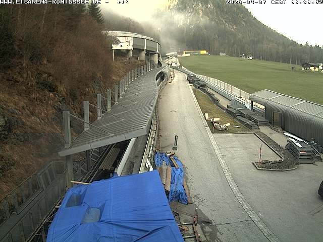 Archiv Foto Webcam Westblick Bobbahn Königssee
